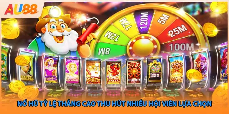 Nổ hũ tỷ lệ thắng cao thu hút nhiều hội viên lựa chọn