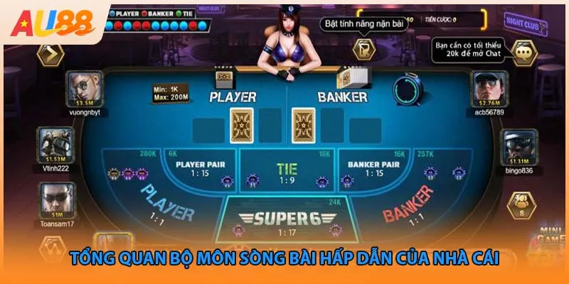 Tổng quan bộ môn sòng bài hấp dẫn của nhà cái